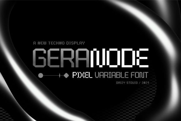 Geranode: A Techno Display Pixel Font for Modern Digital Impact