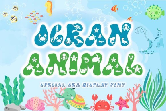 Ocean Animal: A Playful Display Font for Creative Brands